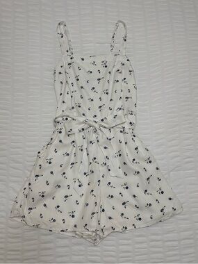 Hollister Floral Tie-Waist Romper
